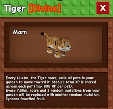 tiger grow a garden